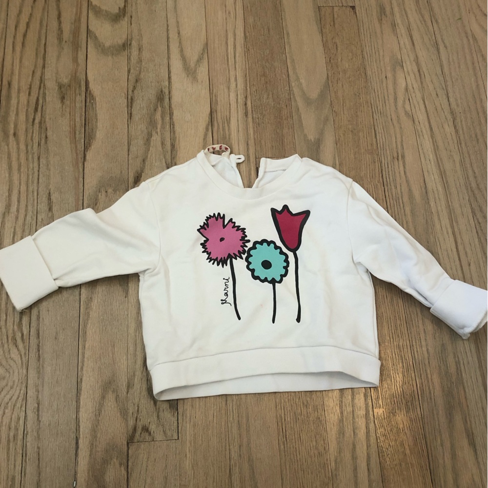 Marni girls white sweat